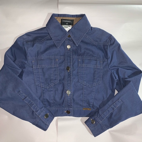 CHANEL 01A size 36 light weight DENIM JACKET - Picture 5 of 14